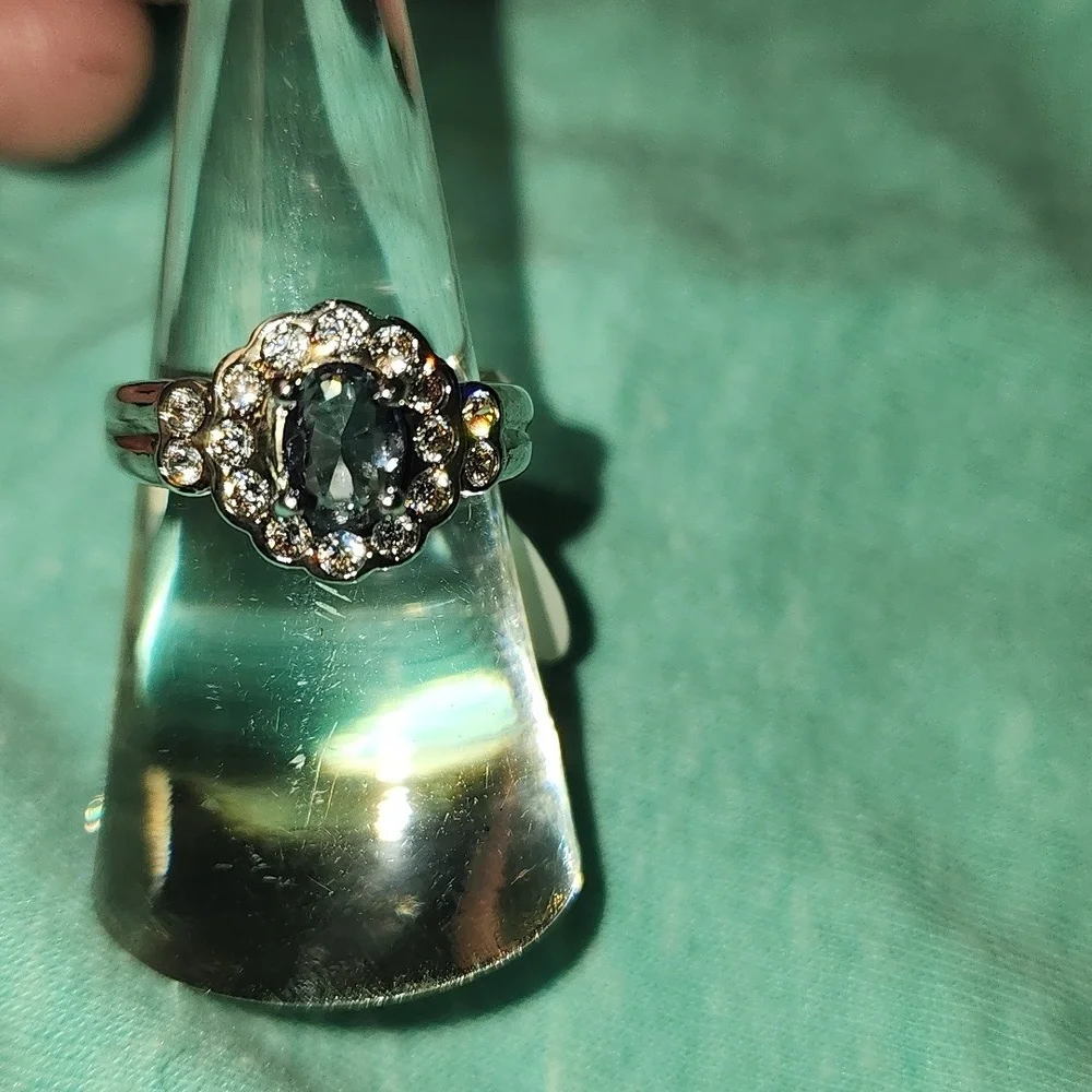 She's A Classic Lab Created Tanzanie Rhodium Plating Size 7 Firm Price Is $36 - Picture 5 of 8